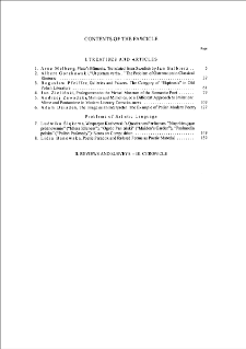 Pamiętnik Literacki, Z. 2 (2001), Contents of the fascicle