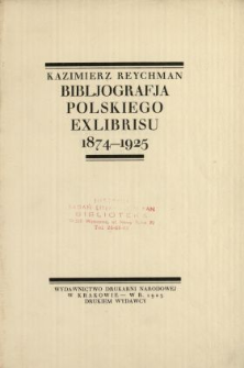 Bibljografja polskiego exlibrisu 1874-1925