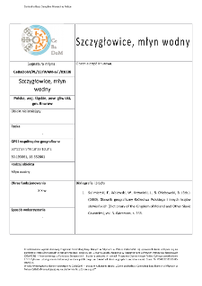 Szczygłowice, watermill