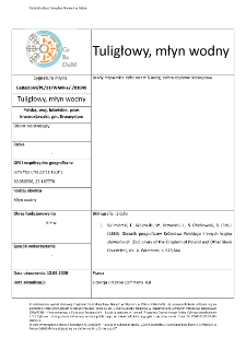 Tuligłowy, watermill