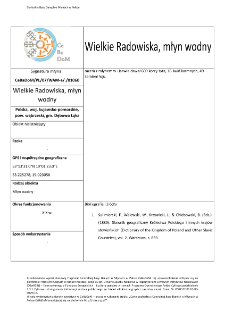 Wielkie Radowiska, watermill