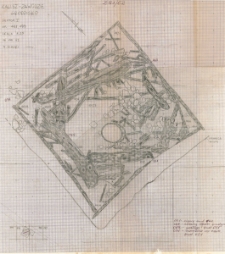 KZG, I 498B 499 AC, plan archeologiczny wykopu