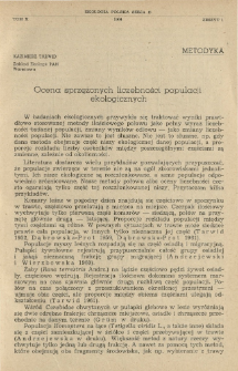 Ocena sprzężonych liczebności populacji ekologicznych