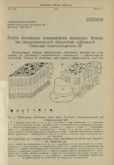 Pr&oacute;ba określenia zniekształceń fitocenozy. System faz degeneracyjnych zbiorowisk roślinnych : Dyskusje fitosocjologiczne (3)