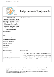 Przełajka (Siemianowice Śląskie), watermill