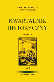 Kwartalnik Historyczny R. 113 nr 2 (2006), Recenzje
