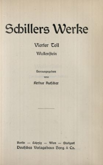 Schillers Werke. 4 Tl, Wallenstein