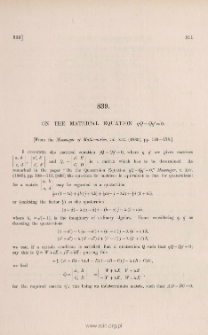 On the matrical equation qQ - Qq' = 0