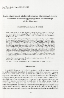 Socio-ethogram of adult males versus biochemical-genetic variation in assessing phylogenetic relationships of the Carpinae