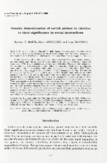 Genetic determination of cervid antlers in relation to their significance in social interactions