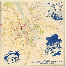 Plan sieci tramwaj&oacute;w i autobus&oacute;w m. st. Warszawy