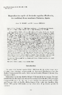 Reproductive cycle of Arvicola sapidus (Rodentia, Arvicolidae) from southern Navarre, Spain