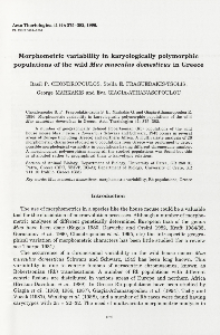 Morphometric variability in karyologically polymorphic populations of the wild Mus musculus domesticus in Greece