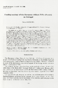 Feeding ecology of the European wildcat Felis silvestris in Portugal
