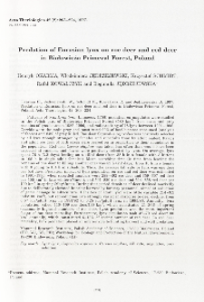 Predation of Eurasian lynx on roe deer and red deer in Bialowieza Primeral Forest, Poland