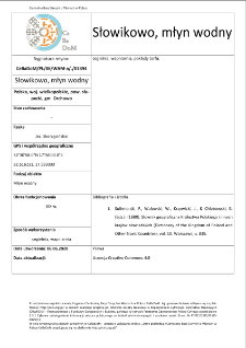 Słowikowo, watermill