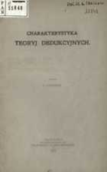 Charakterystyka teoryj dedukcyjnych