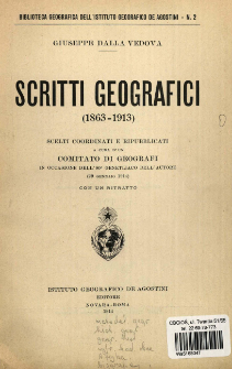 Scritti geografici (1863-1913)