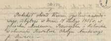 Protokół obrad Wiecu ogólno-narodowego, odbytego w dniu 19 lutego 1905 r. w gmachu Muzeum Przemysłu i Rolnictwa w obecności Kuratora Okręgu Naukowego p. Szwarca