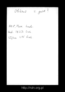 Oblino. Files of Gostynin district in the Middle Ages. Files of Historico-Geographical Dictionary of Masovia in the Middle Ages