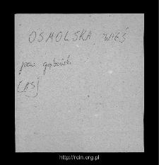 Osm&oacute;lsk G&oacute;rny. Files of Gostynin district in the Middle Ages. Files of Historico-Geographical Dictionary of Masovia in the Middle Ages