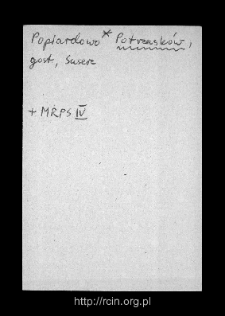Popiardowo. Files of Gostynin district in the Middle Ages. Files of Historico-Geographical Dictionary of Masovia in the Middle Ages