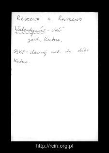 Raszew. Files of Gostynin district in the Middle Ages. Files of Historico-Geographical Dictionary of Masovia in the Middle Ages