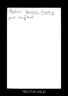 Ręb&oacute;w. Files of Gostynin district in the Middle Ages. Files of Historico-Geographical Dictionary of Masovia in the Middle Ages