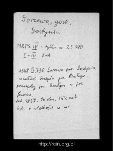 Gorzewo. Files of Gostynin district in the Middle Ages. Files of Historico-Geographical Dictionary of Masovia in the Middle Ages