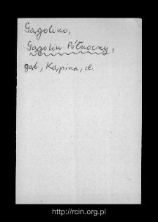 Gągolin P&oacute;łnocny. Files of Gostynin district in the Middle Ages. Files of Historico-Geographical Dictionary of Masovia in the Middle Ages