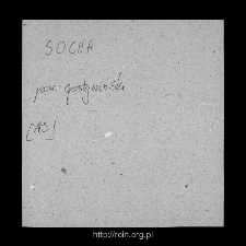 Socha. Files of Gostynin district in the Middle Ages. Files of Historico-Geographical Dictionary of Masovia in the Middle Ages