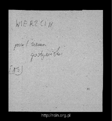 Wierzcin. Files of Gostynin district in the Middle Ages. Files of Historico-Geographical Dictionary of Masovia in the Middle Ages