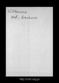 Witkowice. Files of Gostynin district in the Middle Ages. Files of Historico-Geographical Dictionary of Masovia in the Middle Ages