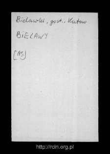 Bielawki. Files of Gostynin district in the Middle Ages. Files of Historico-Geographical Dictionary of Masovia in the Middle Ages