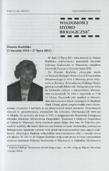 Danuta Kudelska (3 stycznia 1934 - 27 lipca 2011)
