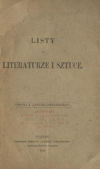 Listy o literaturze i sztuce.