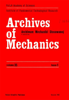 Archives of Mechanics Vol. 35 nr 1 (1983)