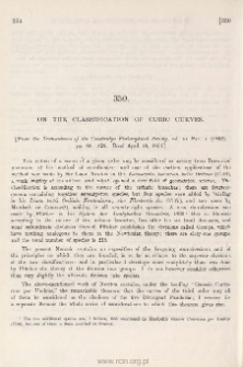 On the Classification of Cubic Curves