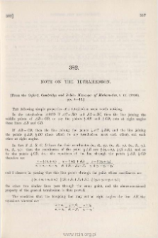 Note on the Tetrahedron