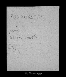 Podgardki. Files of Rawa Mazowiecka district in the Middle Ages. Files of Historico-Geographical Dictionary of Masovia in the Middle Ages