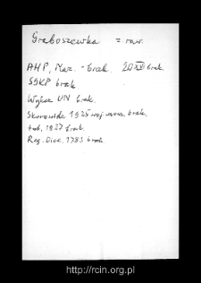 Graboszewka. Files of Rawa Mazowiecka district in the Middle Ages. Files of Historico-Geographical Dictionary of Masovia in the Middle Ages