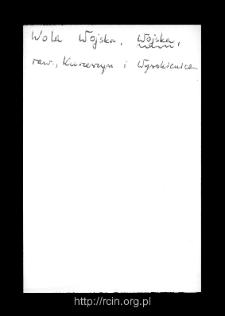 Stara Wojska. Files of Rawa Mazowiecka district in the Middle Ages. Files of Historico-Geographical Dictionary of Masovia in the Middle Ages