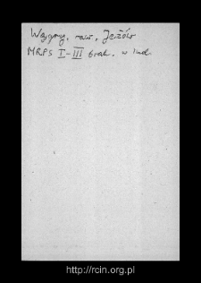 Wągry. Files of Rawa Mazowiecka district in the Middle Ages. Files of Historico-Geographical Dictionary of Masovia in the Middle Ages
