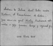 Kartoteka Słownika staropolskich nazw osobowych; Nicolaus