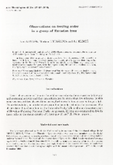 Observations on feeding order in a group of Eurasian lynx