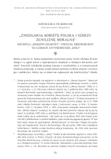 „Zniesławia kobietę polską i szerzy zgniliznę moralną”. Recepcja „Dziejów grzechu” Stefana Żeromskiego na łamach antysemickiej „Roli”