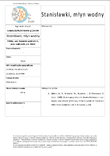 Stanisławki, watermill