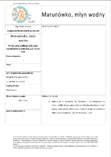 Marunówko, watermill