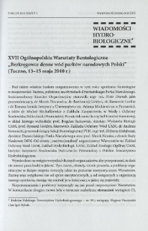 XVII Ogólnopolskie Warsztaty Bentologiczne "Bezkręgowce denne wód parków narodowych Polski" (Tuczno, 13-15 maja 2010 r.)