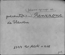 Kartoteka Słownika staropolskich nazw osobowych; Ren - Res